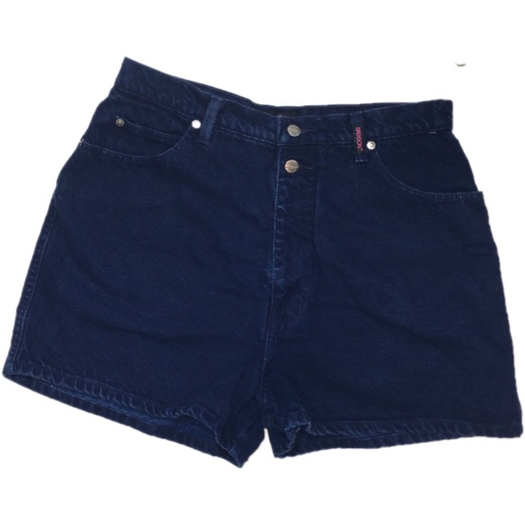 Sasson vintage high waisted shorts dark denim - Picture 1 of 7
